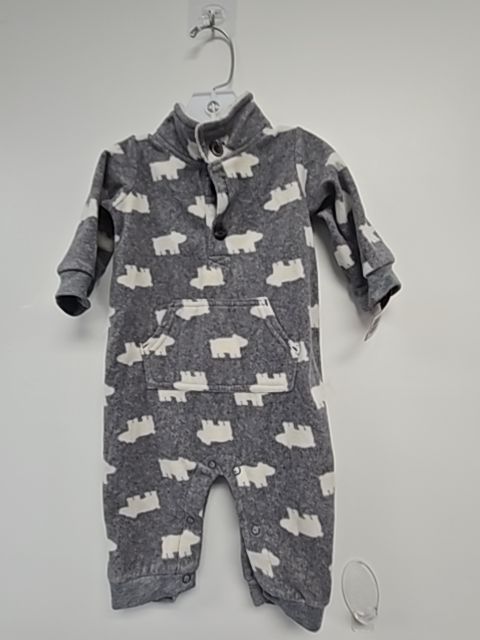Grey/White Polar Bear Carters Pant One Piece, 6M B
