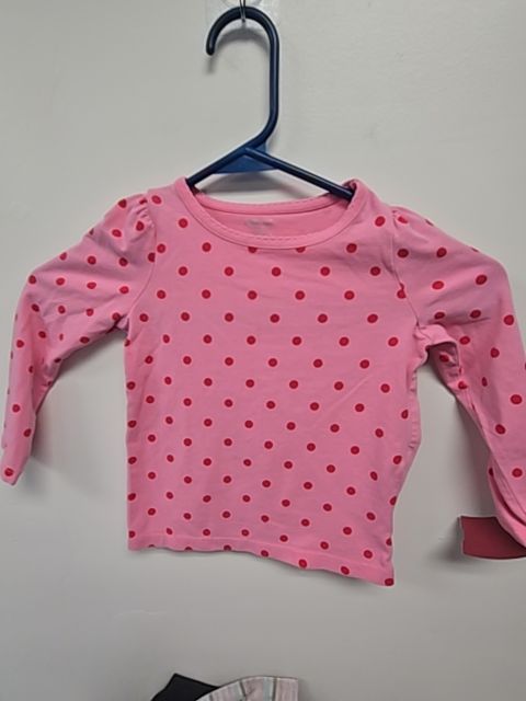 Pink Polka Dot Cherokee Longsleeve Shirt, 2T G