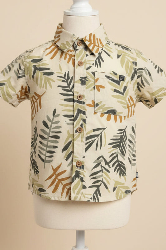 Tan/Brown/Green Leaf Modern Moments Outfit, 4T B