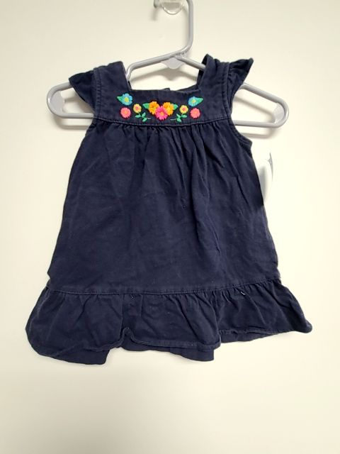 Navy Flower Carters Dress, 9M G