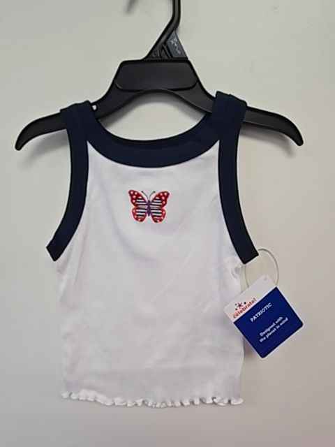 White/blue Way to celebrate Butterfly tank top, 4T G