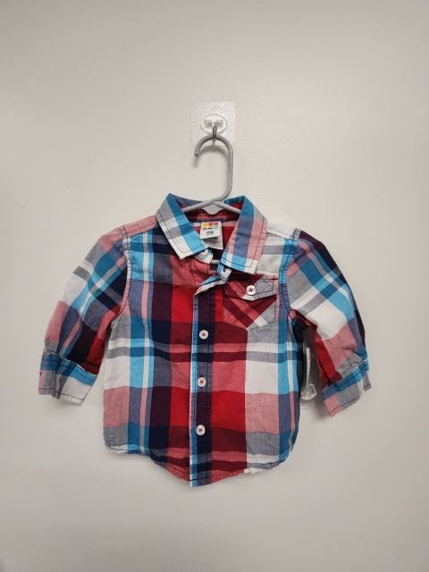 red plaid Healthtex Button Down shirt, 12M B