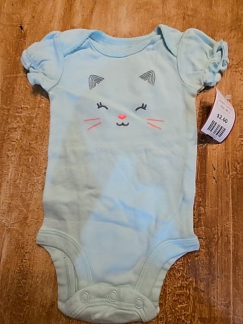 Blue Kitty Carters Onesie, NB G