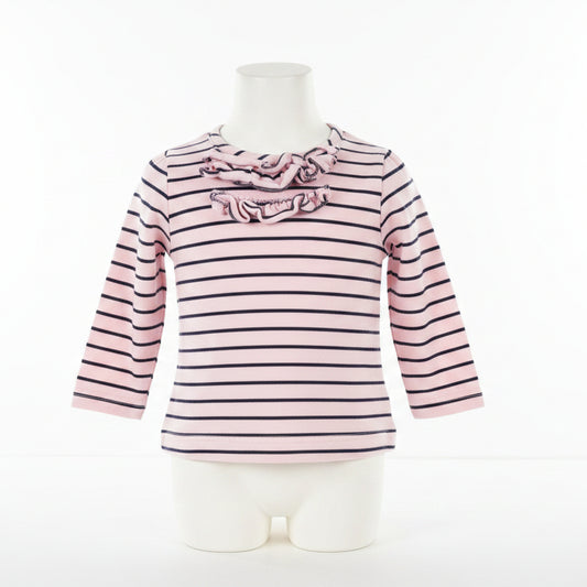 Pink/Brown Striped Carters Longsleeve Shirt, 6M G