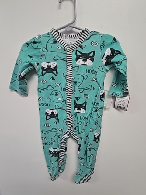 Blue/White/Black Dogs Mini B Sleeper, 9M B