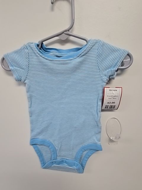 Blue/White Striped Carters Onesie, 3M B