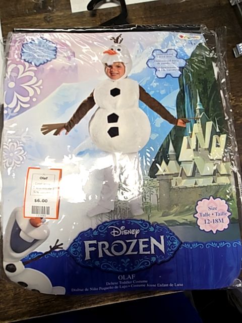 white Disney Olaf, 12/18m