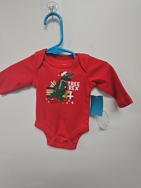 red Holiday Time Onesie, NB B