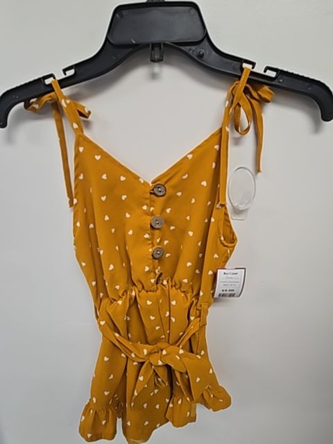 Yellow/White Heart Boutique Romper, 3T G