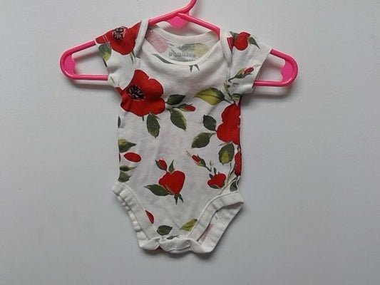 White Bundles Baby Place Flower onesie, NB G