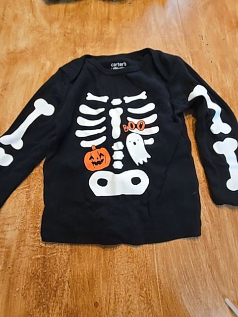 Black Carters Skeleton 2 piece pjs, 12M B