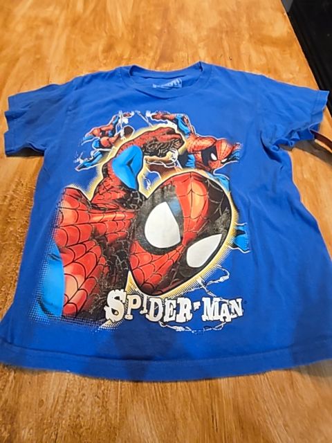 Navy Spiderman Marvel Shirt, 6 B