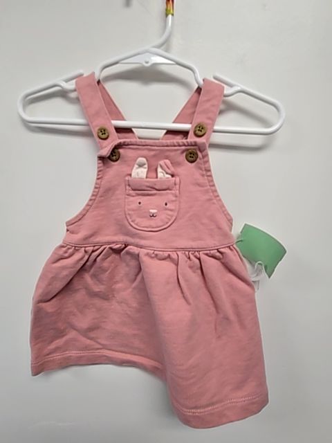 Pink Bunny Carters Bib Dress, 6M G