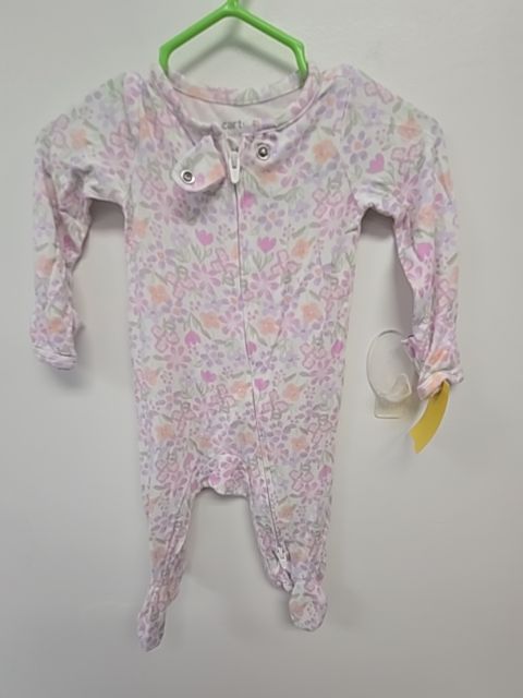 Purple/Pink/White Flower Carters Sleeper, NB G