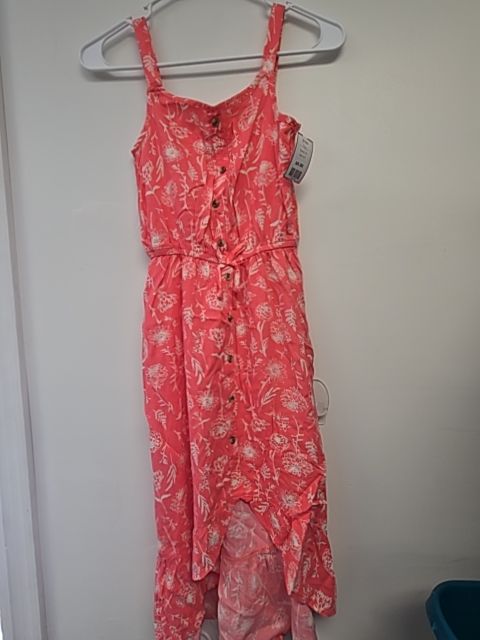 Pink/Cream Flowers SO Dress, 8 G