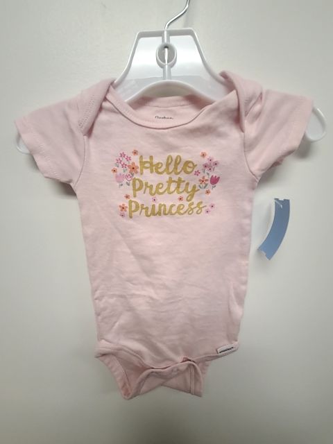 Pink Hello Pretty Princess Gerber Onesie, 3M G