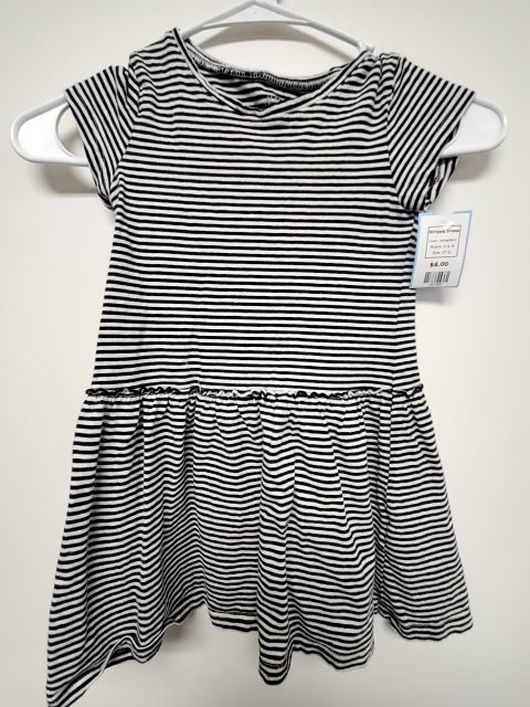 white/black H & M Striped Dress, 4T G