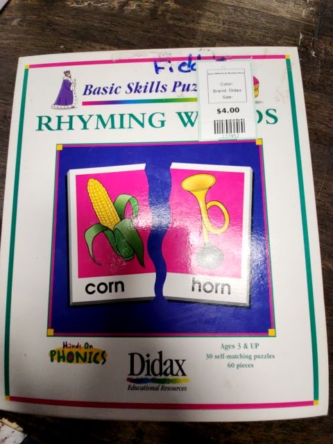 Didax Basic Skills Puzzle-Rhyming Words