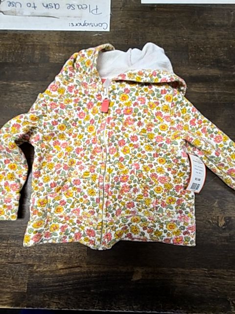 yellow/pink Carters Flowered Jacket, 9M G