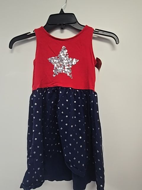 Red/Navy/Silver Stars Gymboree Dress, 6 G