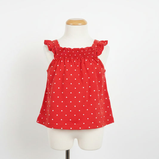 Red/White Polka Dot Carters Tank Top, 12M G