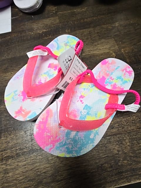 Tye Dye Childrens Place Flip Flops, 10C G
