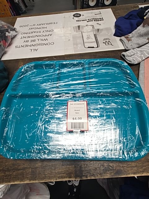 Blue/Teal/Red/Orange  Set Of Plates(4)