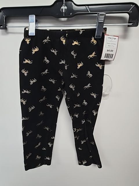 Black/Gold Unicorn Old Navy Leggings, 3T G