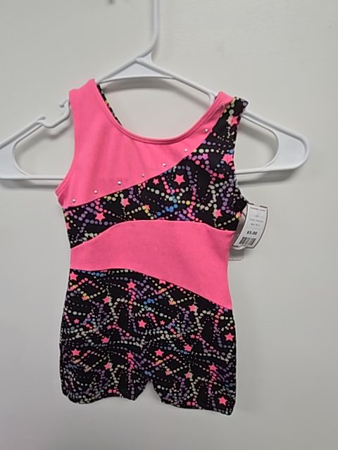 Black/Pink/Colorful Freestyle Gymnastics Leotard, 4T G