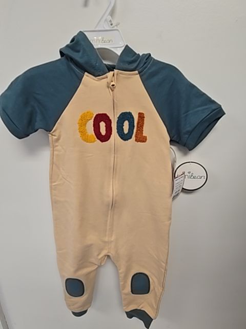 Blue/Tan Mini Bean Pant One Piece, 12M B