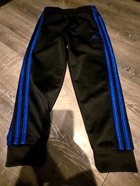 Black/blue Adidas Pants, 6 B