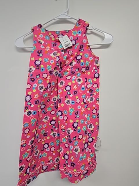 Pink/Colorful Flowers Hanna Andersson Dress, 6 G