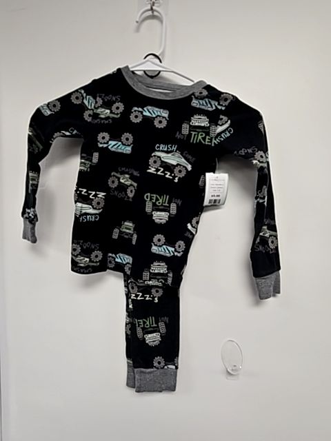 Black/Blue Carters 2 Piece Monster Truck Pjs, 5 B