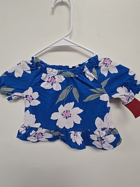Blue/White Flower Carters Shirt, 3T G
