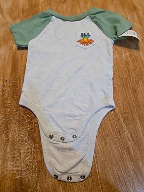 Green/Grey Old Navy Onesie, 6M B