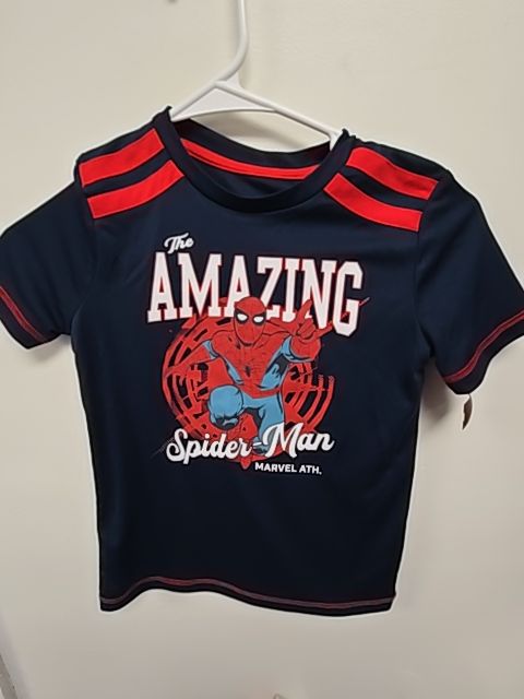 Navy/Red Spiderman Jumping Bean Shirt, 6 B
