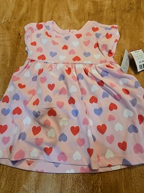 Pink/Red/White Hearts Garnaimals Dress, 12M G