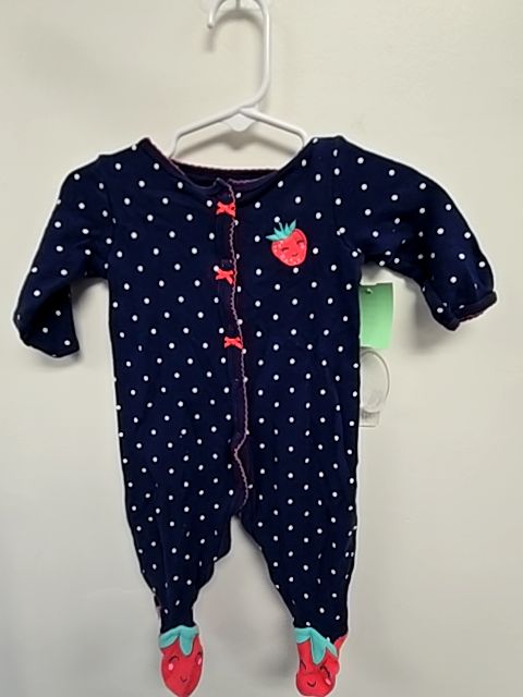 Navy/White Polka Dot Carters Sleeper, 6M G