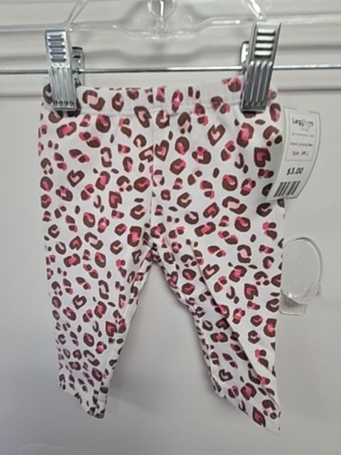 White/Pink/Brown Cheetah Jumping Bean Leggings, 3M G