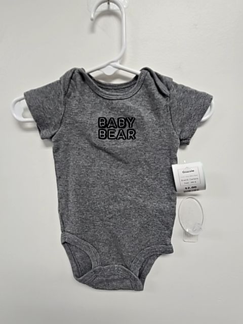 Grey Baby Bear Carters Onesie, 3M B