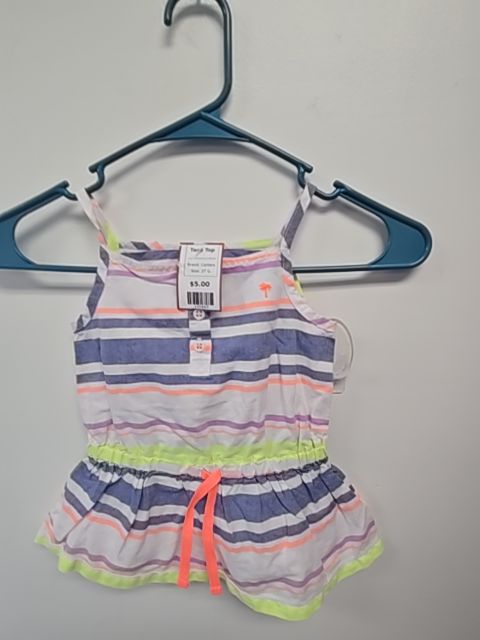 White/Colorful Striped Carters Tank Top, 2T G