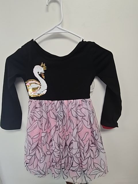 Black/Pink Swan Wonder Nation Dress, 4T G