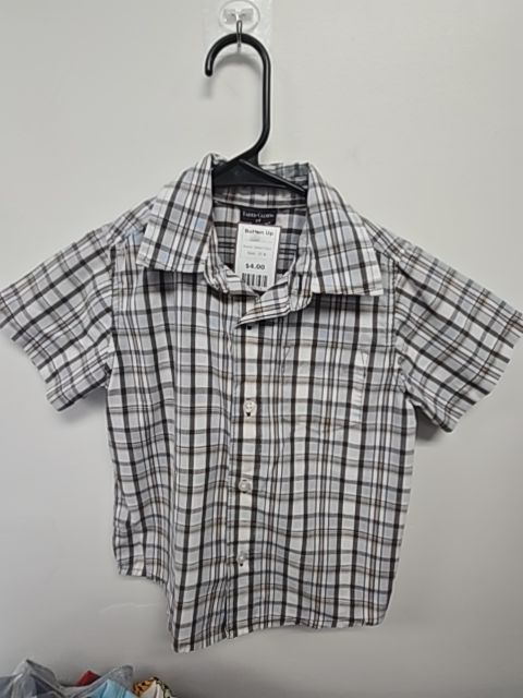 Brown/Blue/White/Yellow Plaid Faded Glory Button Up, 3T B