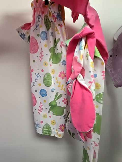 Pink/White Bunny Boutique Outfit W/Hat & Bow, 6M G