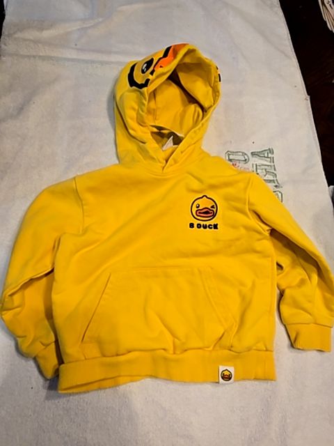 Yellow B.Duck Duck Hoodie, 5T G
