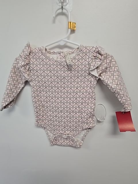 White/Pink/Purple Chickpea Longsleeve Onesie, 3M G