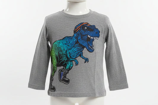 Grey/Blue/Green Dino Garanimals Longsleeve Shirt, 3T B