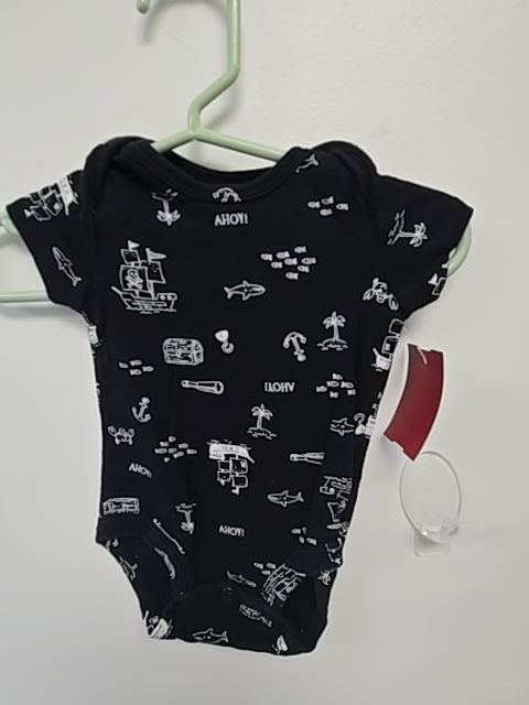 Black/White Carters Onesie, 3M B