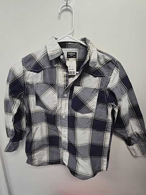 Blue/White/Yellow Plaid OshKosh Longsleeve Button Up, 8 B