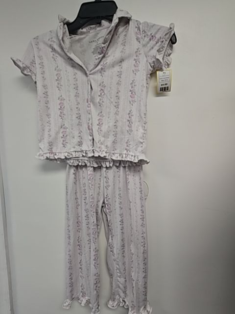 White/Purple Flowers Laura Ashley Pjs, 5T G